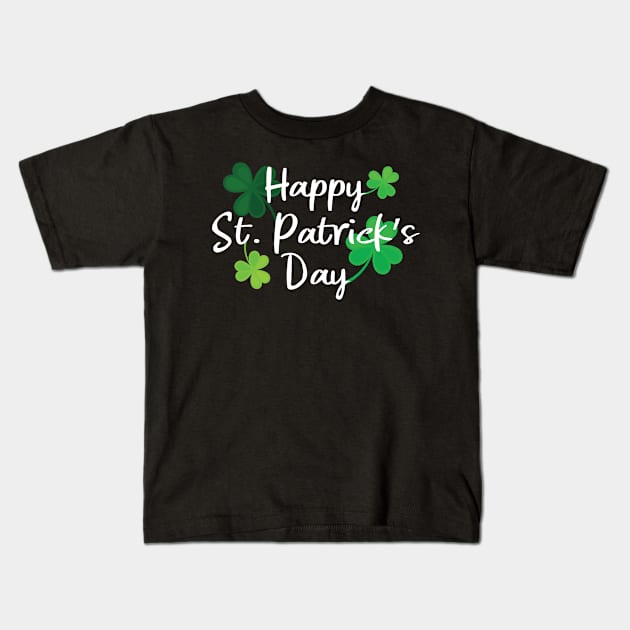 Happy St. Patrick's Day Kids T-Shirt by Miranda Nelson